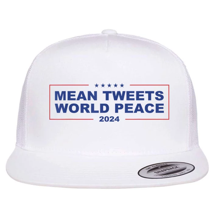 Mean Tweets World Peace 2024 Flat Bill Trucker Hat