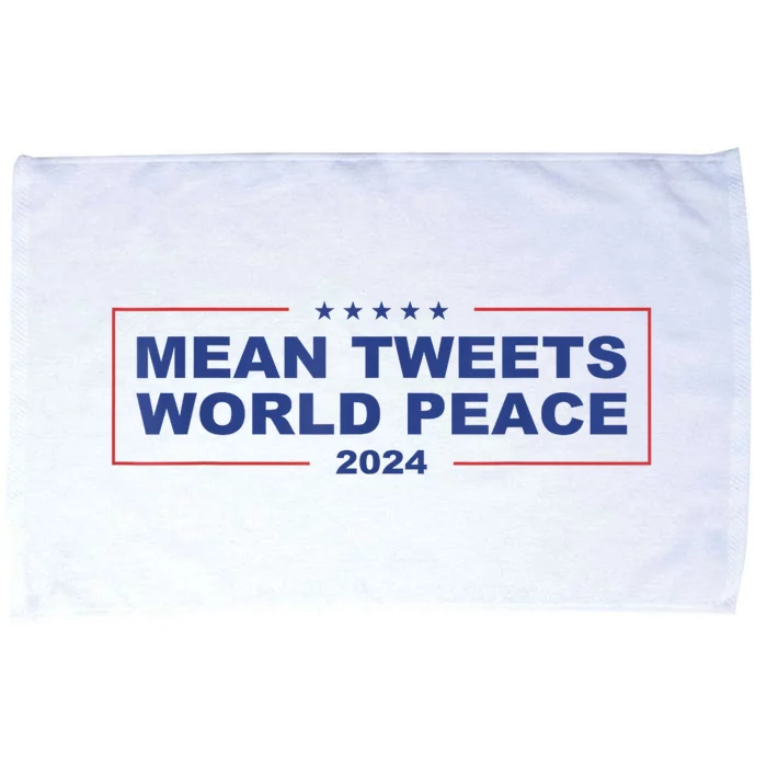 Mean Tweets World Peace 2024 Microfiber Hand Towel