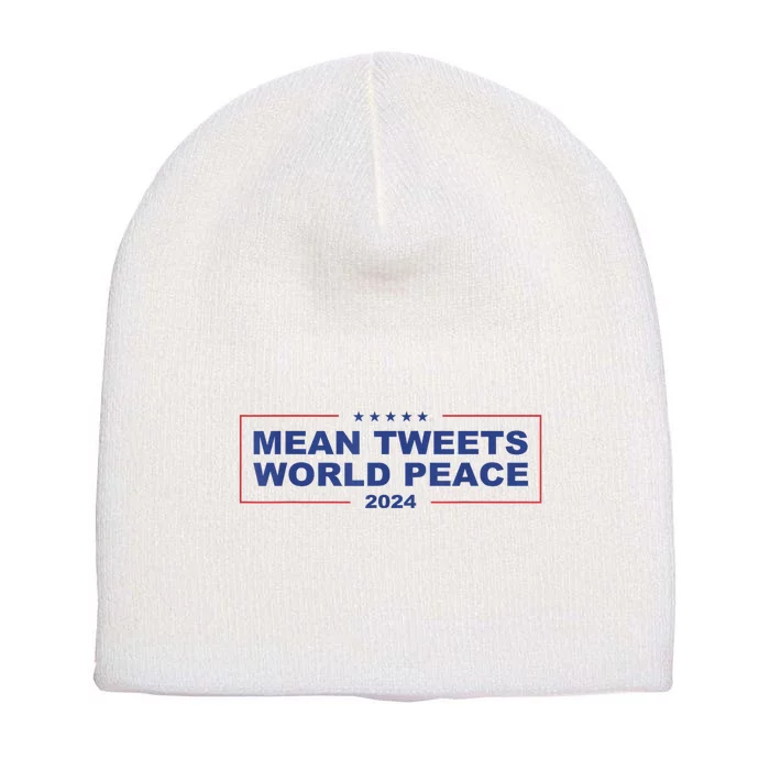 Mean Tweets World Peace 2024 Short Acrylic Beanie