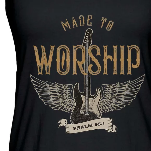 Made To Worship Psalm 95 1 Christian Worship Bible Verse Ladies Essential Flowy Tank