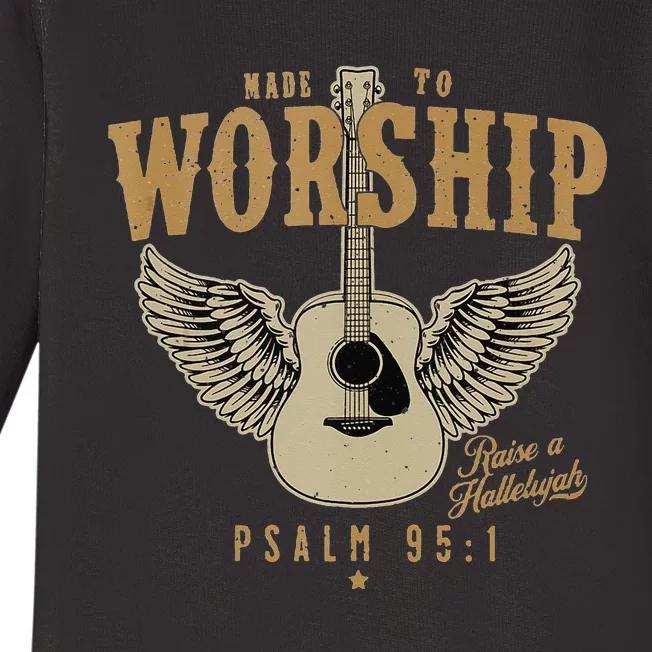 Made To Worship Psalm 95 Faith Christian Bible Verse Tank Top Baby Long Sleeve Bodysuit