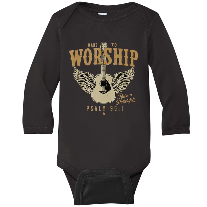 Made To Worship Psalm 95 Faith Christian Bible Verse Tank Top Baby Long Sleeve Bodysuit