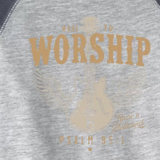 Made To Worship Psalm 95 1 Guitar Toddler Fine Jersey T-Shirt