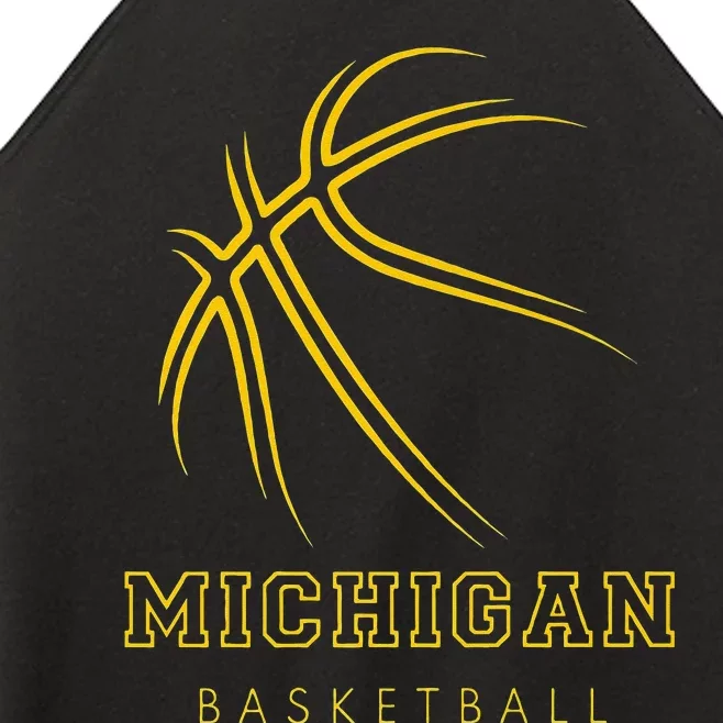 MI The Wolverine State Graphic Art Michigan Basketball Fan Women’s Perfect Tri Rocker Tank