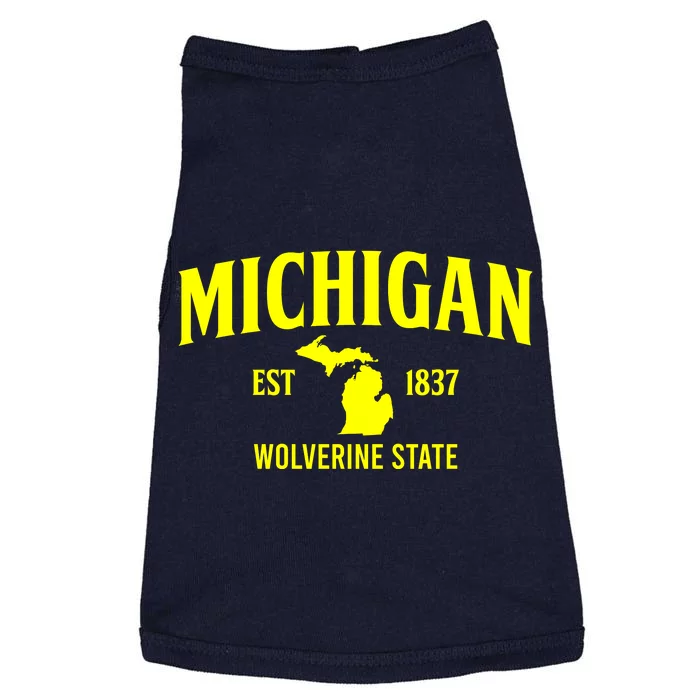 Michigan The Wolverines State Doggie Tank