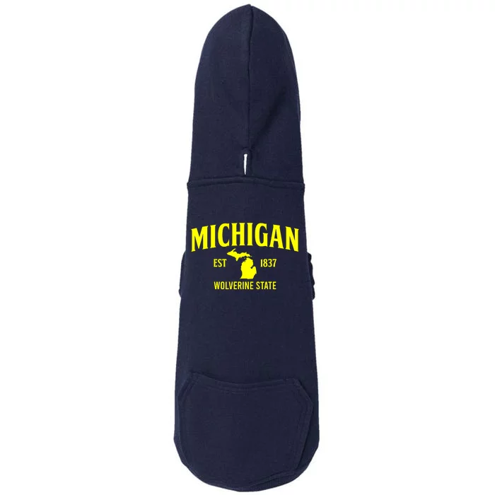 Michigan The Wolverines State Doggie 3-End Fleece Hoodie