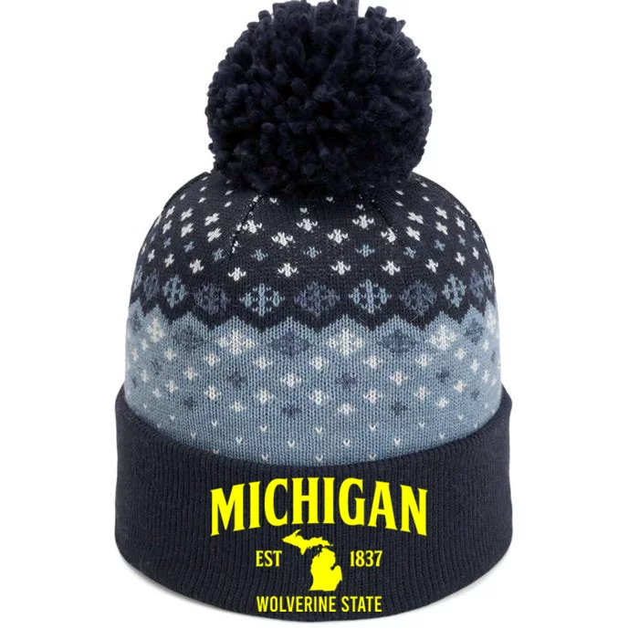 Michigan The Wolverines State The Baniff Cuffed Pom Beanie