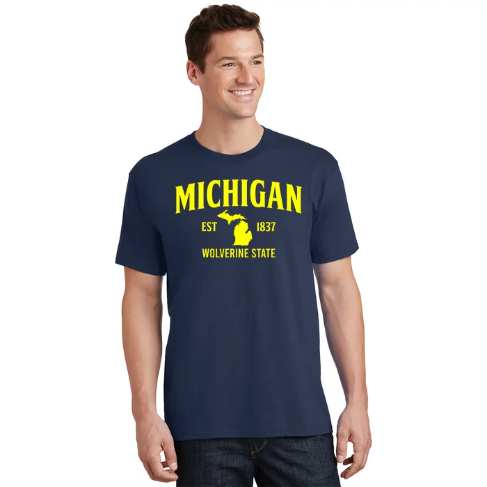 Michigan The Wolverines State T-Shirt