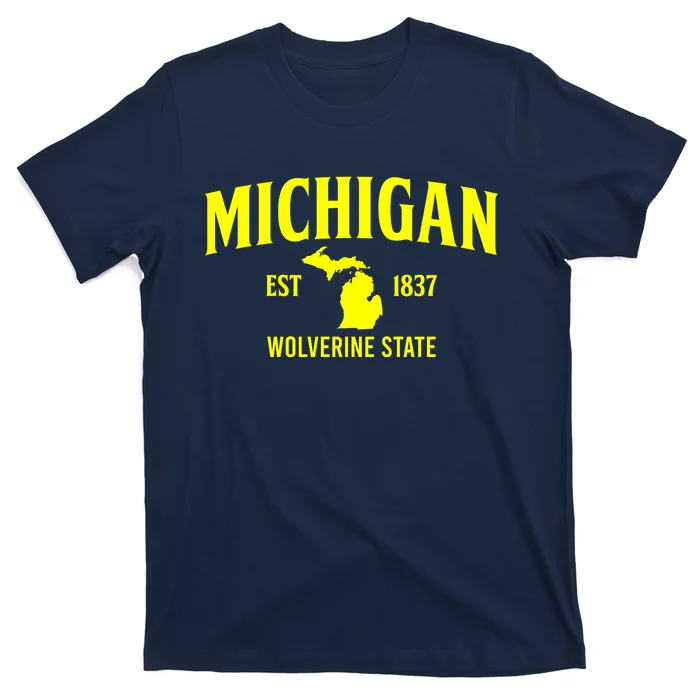 Michigan The Wolverines State T-Shirt