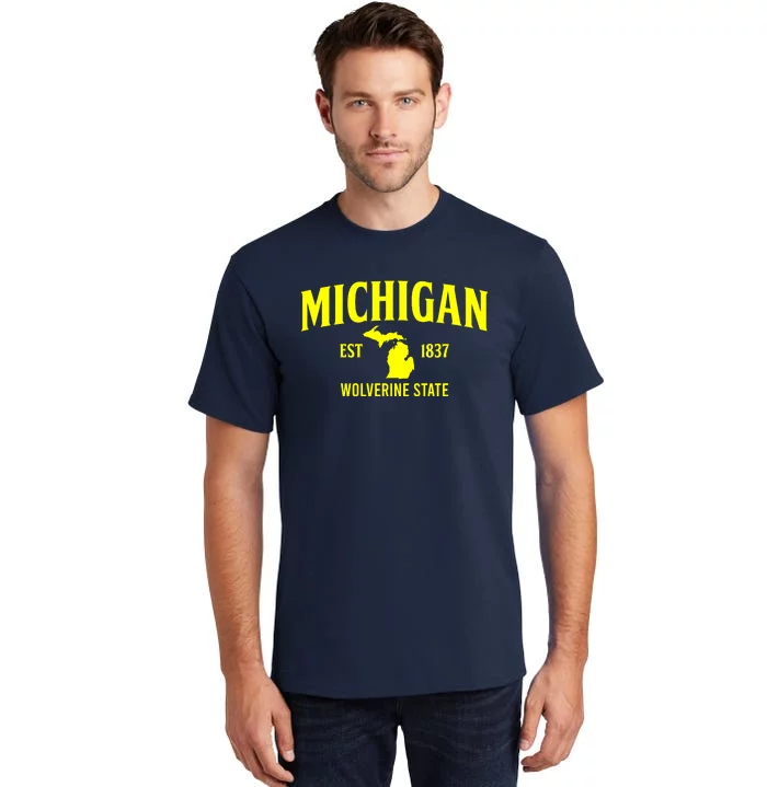 Michigan The Wolverines State Tall T-Shirt