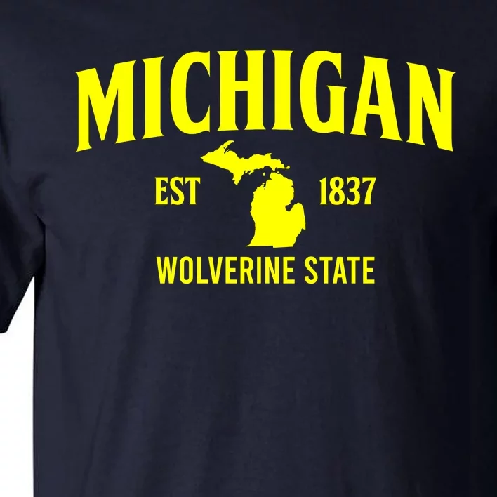 Michigan The Wolverines State Tall T-Shirt