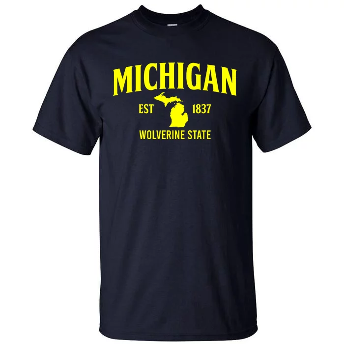 Michigan The Wolverines State Tall T-Shirt