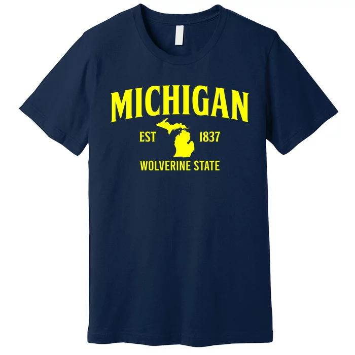 Michigan The Wolverines State Premium T-Shirt