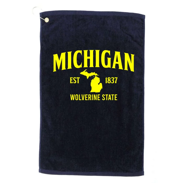 Michigan The Wolverines State Platinum Collection Golf Towel