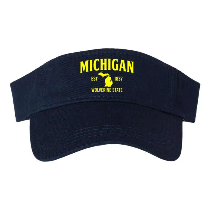 Michigan The Wolverines State Valucap Bio-Washed Visor