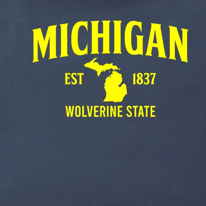 Michigan The Wolverines State Zip Tote Bag