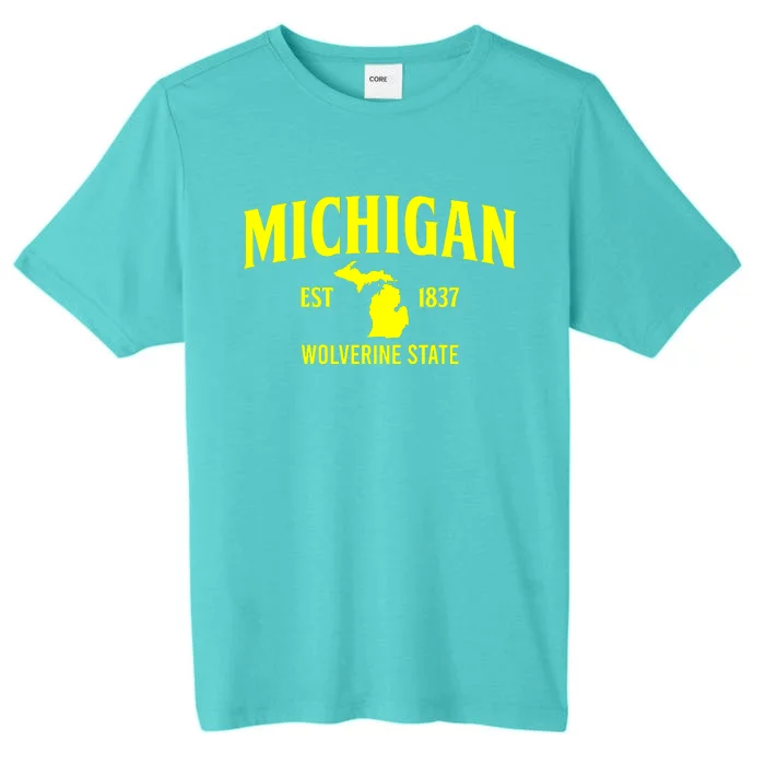 Michigan The Wolverines State ChromaSoft Performance T-Shirt