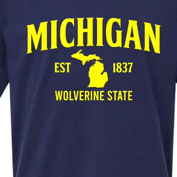 Michigan The Wolverines State Sueded Cloud Jersey T-Shirt