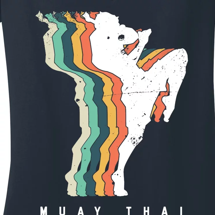 Muay Thai Wo Girls Women's V-Neck T-Shirt