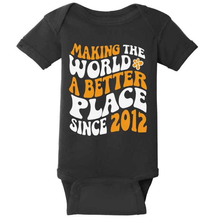 Making The World Better Since 2012 Birthday Baby Bodysuit