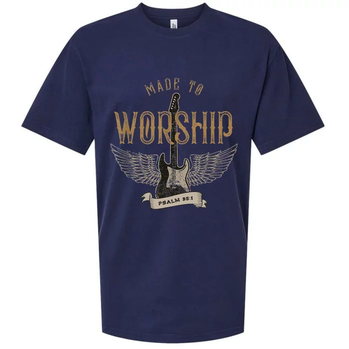 Made To Worship Psalm 95 1 Christian Worship Bible Verse Sueded Cloud Jersey T-Shirt