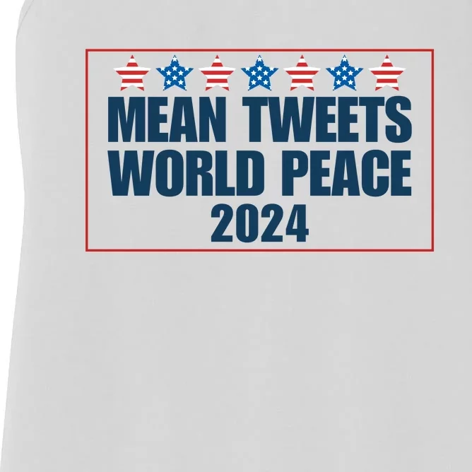 Mean Tweets World Peace 2024 Women's Racerback Tank