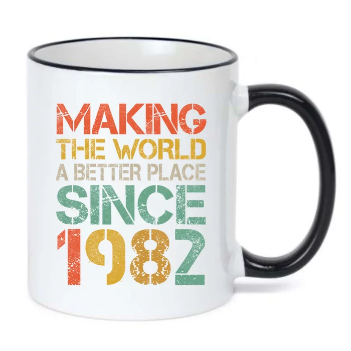 Making The World A Better Place Since 1982 Black Color Changing Mug