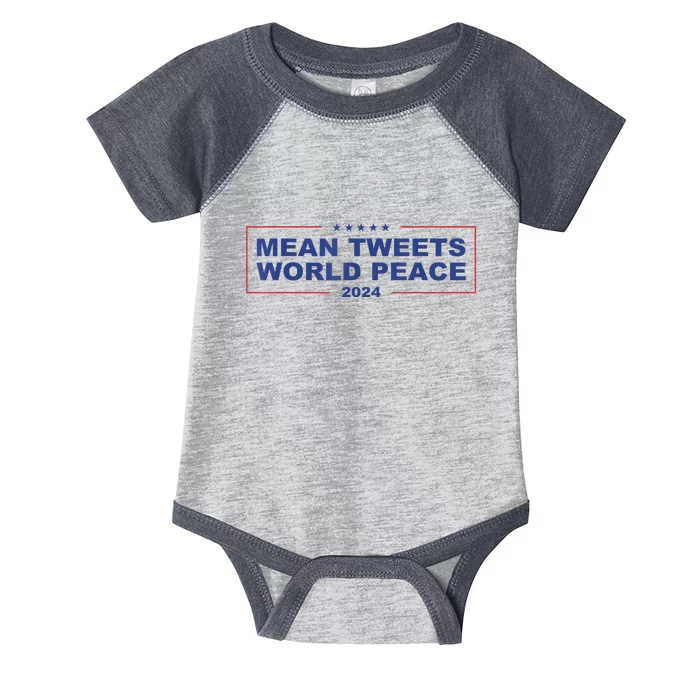 Mean Tweets World Peace 2024 Infant Baby Jersey Bodysuit