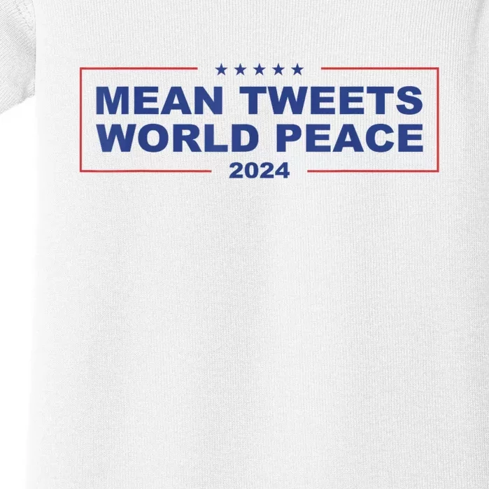 Mean Tweets World Peace 2024 Baby Bodysuit