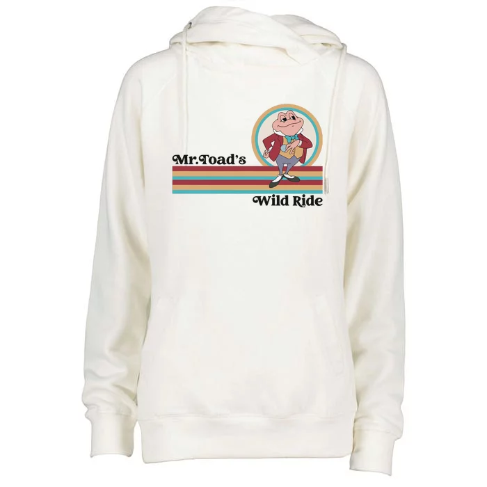 Mr Toads Wild Ride Retro Vintage Lover Womens Funnel Neck Pullover Hood