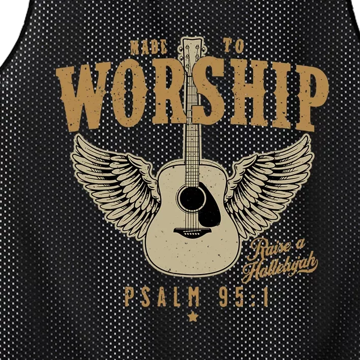 Made To Worship Psalm 95 Faith Christian Bible Verse Mesh Reversible Basketball Jersey Tank