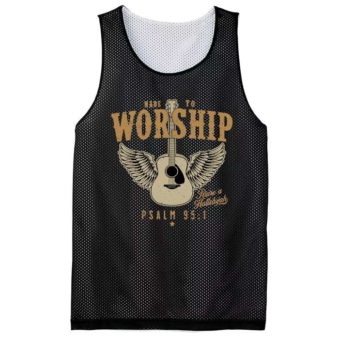 Made To Worship Psalm 95 Faith Christian Bible Verse Mesh Reversible Basketball Jersey Tank