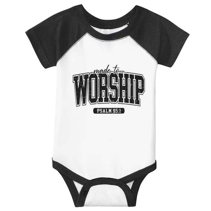 Made To Worship Christian Infant Baby Jersey Bodysuit