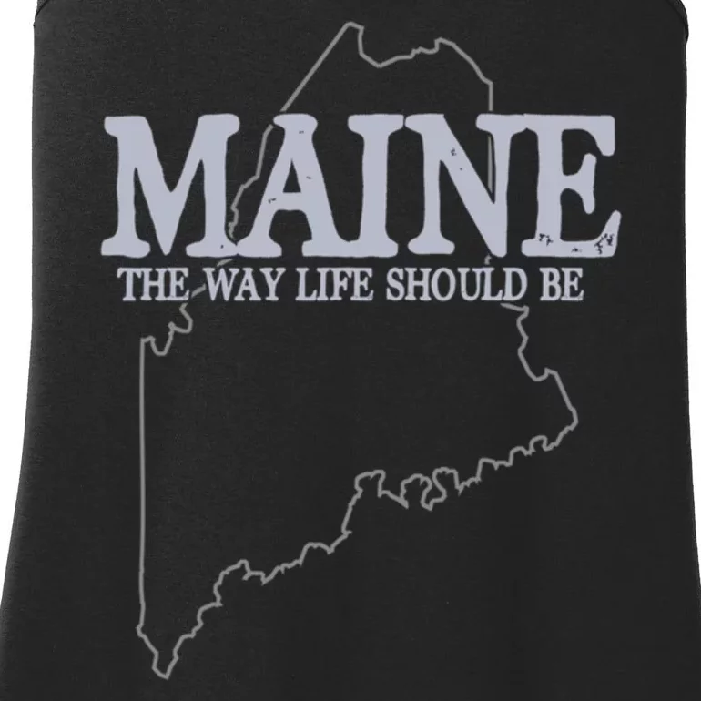 Maine The Way Life Should Be State Pride Ladies Essential Tank