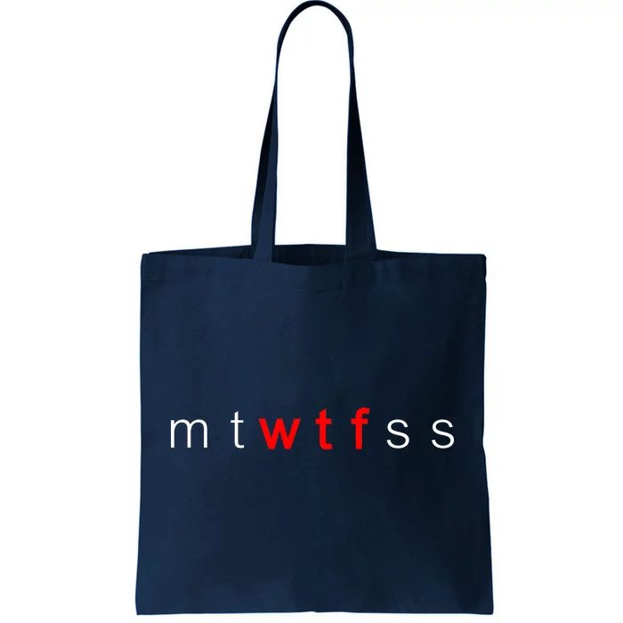 mtWTFss Days of the Week Red WTF Logo Tote Bag