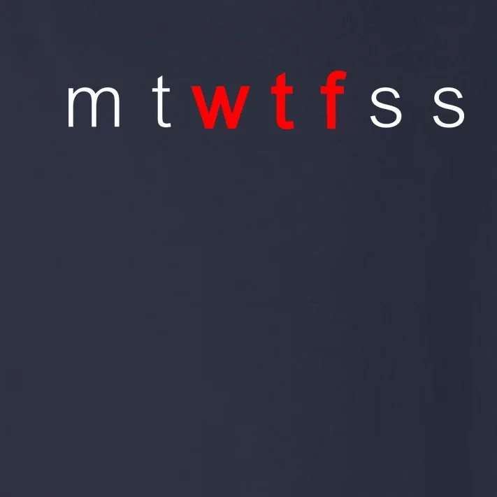 mtWTFss Days of the Week Red WTF Logo Toddler Long Sleeve Shirt