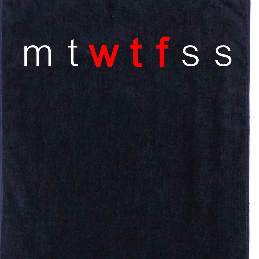 mtWTFss Days of the Week Red WTF Logo Platinum Collection Golf Towel