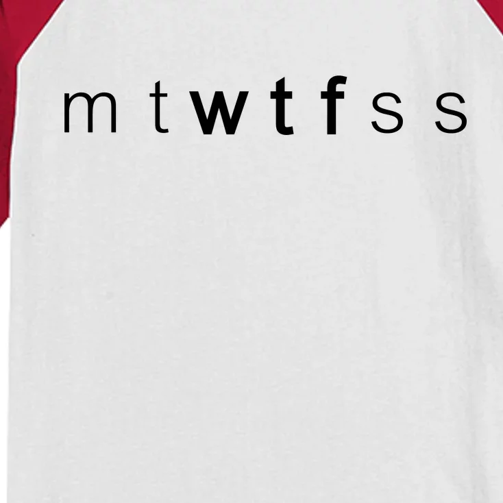 mtWTFss Days of the Week WTF Kids Colorblock Raglan Jersey