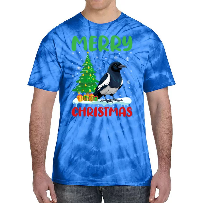 Magpie Tree Xmas Ugly Christmas Gift Tie-Dye T-Shirt