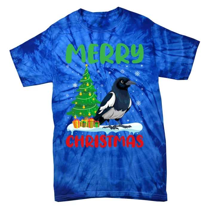 Magpie Tree Xmas Ugly Christmas Gift Tie-Dye T-Shirt