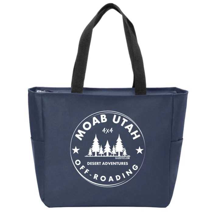 Moab Utah 4x4 Off Road Retro Adventures Zip Tote Bag