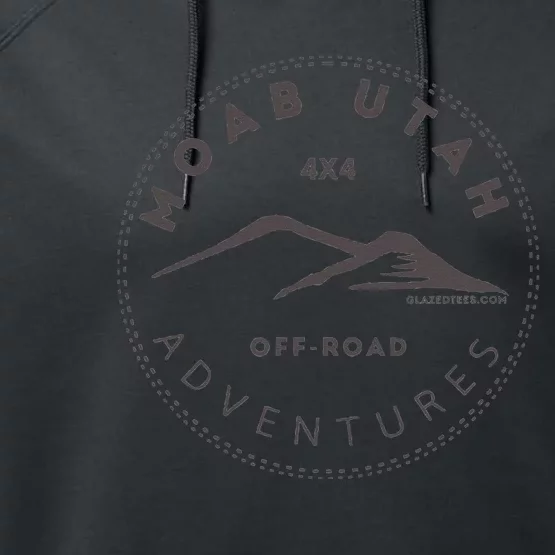 Moab Utah 4x4 Off Road Adventures Performance Fleece Hoodie