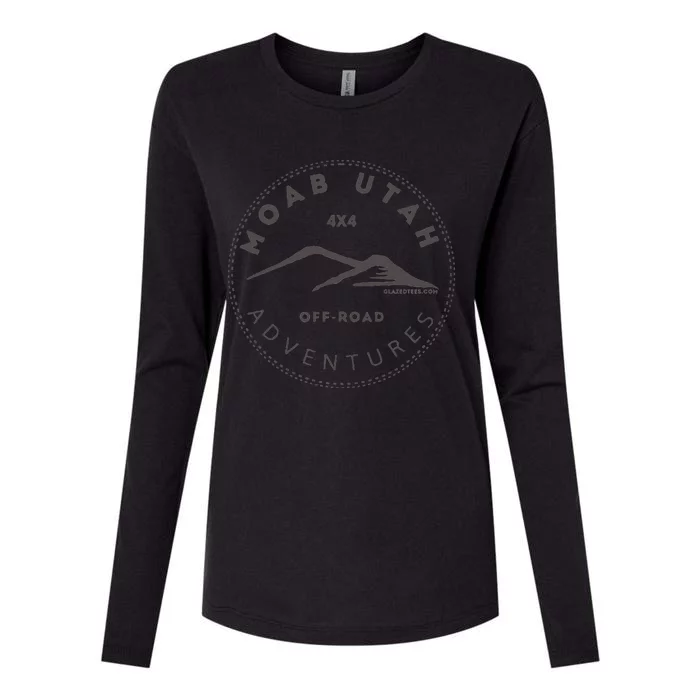 Moab Utah 4x4 Off Road Adventures Womens Cotton Relaxed Long Sleeve T-Shirt