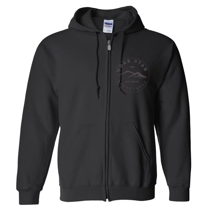 Moab Utah 4x4 Off Road Adventures Full Zip Hoodie