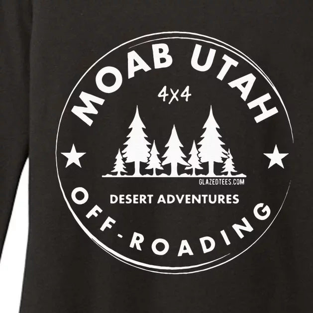 Moab Utah 4x4 Off Road Retro Adventures Womens CVC Long Sleeve Shirt