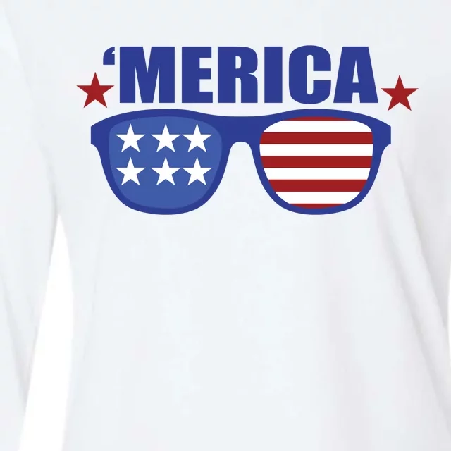 Merica USA 4th Of July Womens Cotton Relaxed Long Sleeve T-Shirt