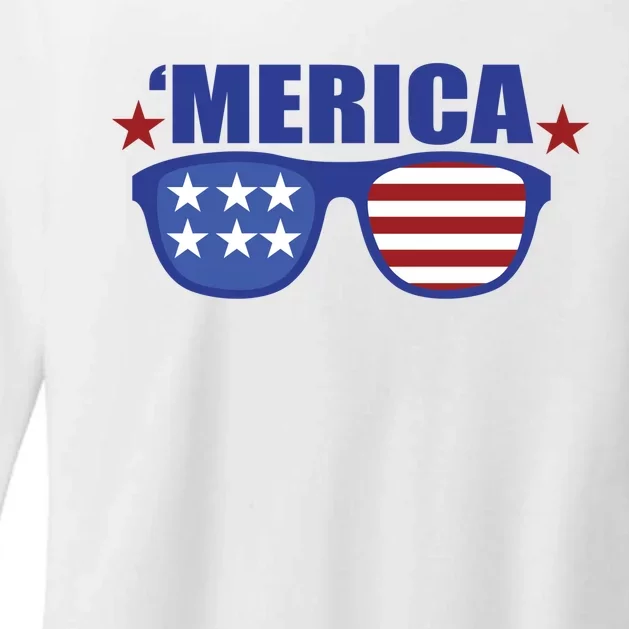 Merica USA 4th Of July Womens CVC Long Sleeve Shirt