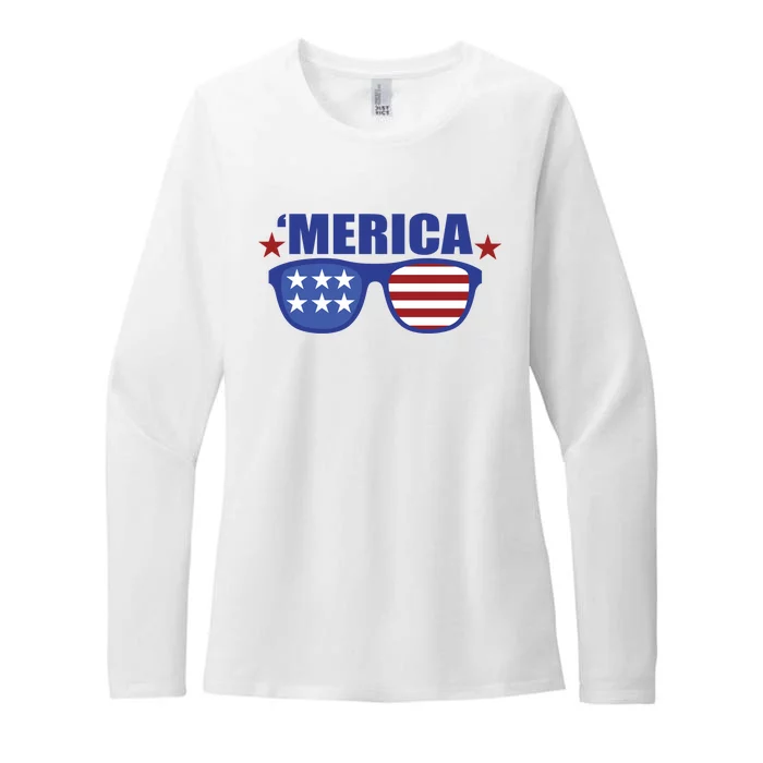 Merica USA 4th Of July Womens CVC Long Sleeve Shirt