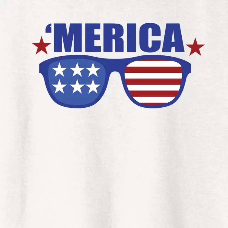 Merica USA 4th Of July Women's Crop Top Tee