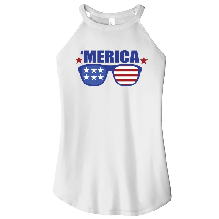 Merica USA 4th Of July Women’s Perfect Tri Rocker Tank